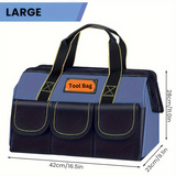 Heavy Duty Tool Bag – Waterproof, Multi-Pocket Storage Organizer (14", 16", 18"), Waterproof Zipper, Heavy Duty Material for Tool Organizer & Storage, Electrician, Carpenter