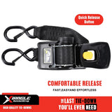 50mm * 3m 1500kg Break Strength Fly Fish Retractable Ratchet Strap