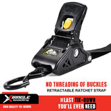50mm * 3m 1500kg Break Strength Fly Fish Retractable Ratchet Strap