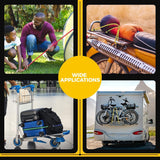 Heavy Duty Bungee Cords 12 Pack Shock Cord Ties Tent/Tarp Fixings Heavy Duty Outdoor Bungie Straps to Packing for Camping, Tent, Storing Packages, Fastening