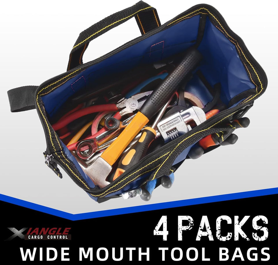 Heavy Duty Tool Bag – Waterproof, Multi-Pocket Storage Organizer (14", 16", 18"), Waterproof Zipper, Heavy Duty Material for Tool Organizer & Storage, Electrician, Carpenter