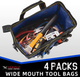 Heavy Duty Tool Bag – Waterproof, Multi-Pocket Storage Organizer (14", 16", 18"), Waterproof Zipper, Heavy Duty Material for Tool Organizer & Storage, Electrician, Carpenter